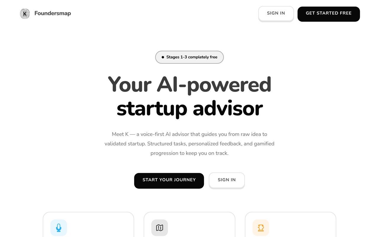 Screenshot of FoundersMap