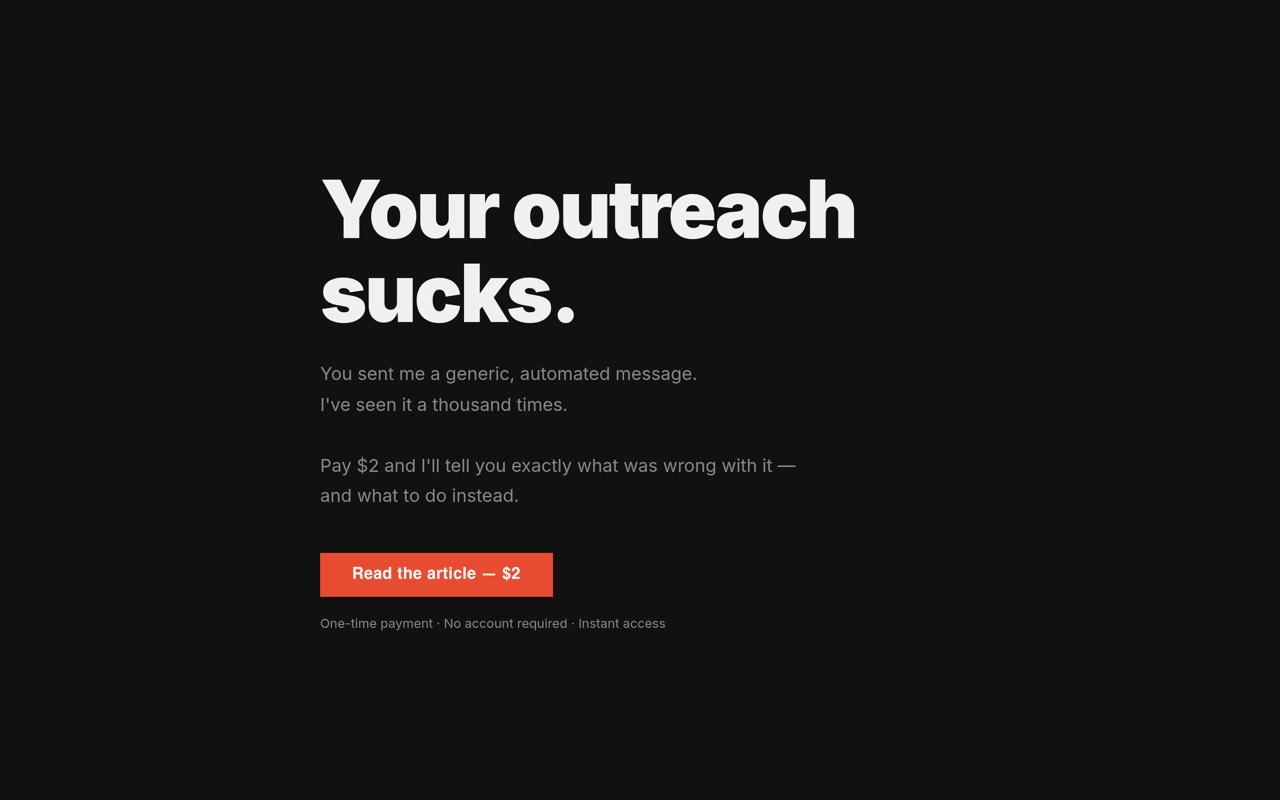 Screenshot of Your Outreach Sucks